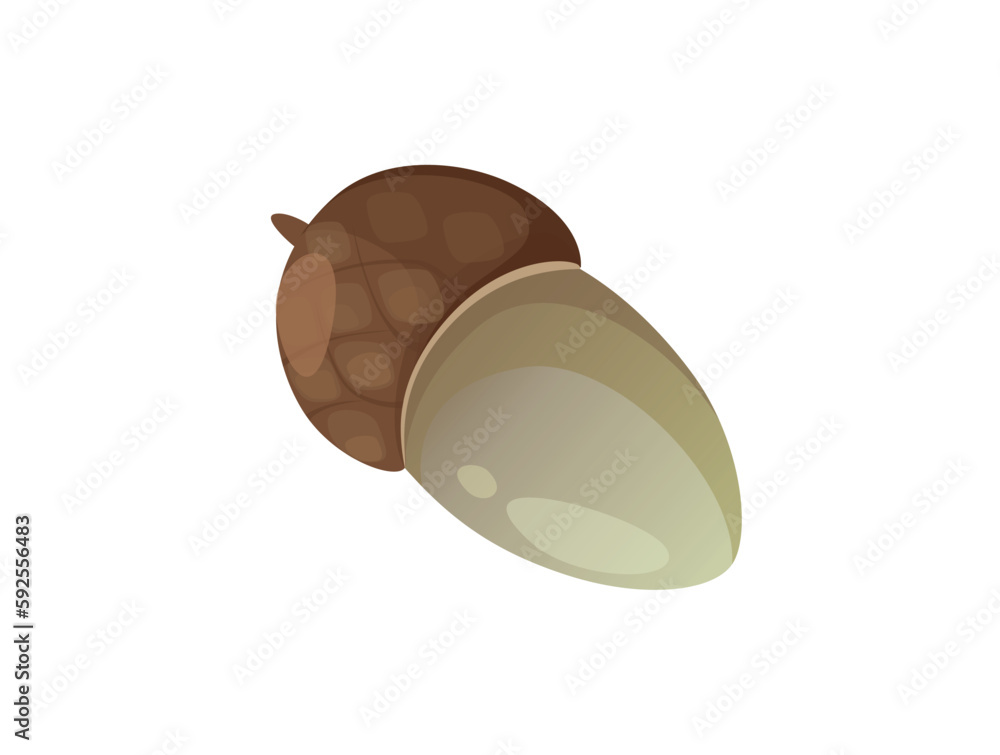 Aufkleber concept hello autumn with gland acorn oak tree. this illustration is a flat vector design featuring 