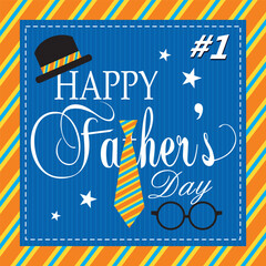happy father's day with text and tie
