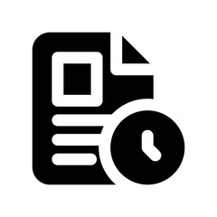 schedule glyph icon