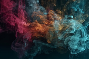 colorful raw smoke for graphic design - AI Generated