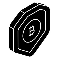 An editable design icon bitcoin security 