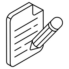 Trendy design icon of article writing 