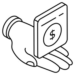 Editable design icon of financial paper 