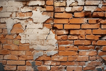 Cracked Brick Wall Background