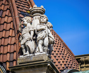 Fototapeta na wymiar The Kaiserpalast in Strasbourg, France is an iconic landmark with a captivating architecture and stunning sculptures. Its beauty speaks of the past.