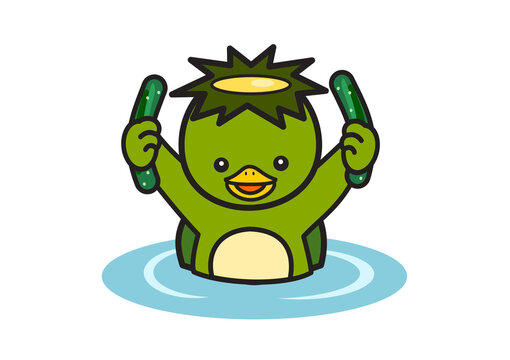 胡瓜を持つかっぱ
