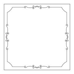 hand drawn outline background and frame