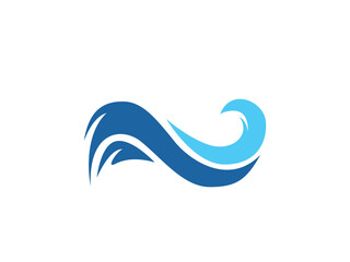 Wave logo vector background. Water icon template. Abstract sea, ocean