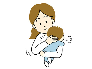 ゲップをする赤ちゃん