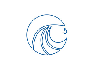 Wave logo vector background. Water icon template. Abstract sea, ocean