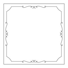 hand drawn outline background and frame