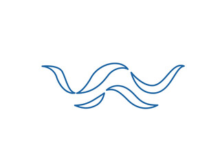 Wave logo vector background. Water icon template. Abstract sea, ocean