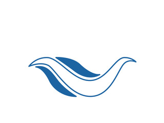 Wave logo vector background. Water icon template. Abstract sea, ocean