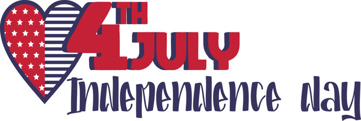 Fototapeta na wymiar Independence day design. 4th of July..