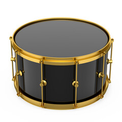 Fototapeta na wymiar Realistic drum on white background. 3d render concept of musical instrument