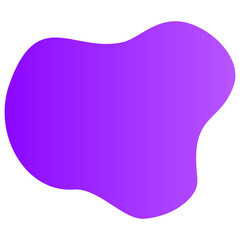 Gradient Purple Neon Irregular Organic Shape