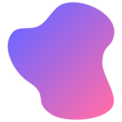 Gradient Purple And Pink Neon Irregular Organic Shape