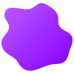 Gradient Purple Neon Irregular Organic Shape