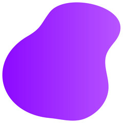 Gradient Purple Neon Irregular Organic Shape