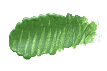 Naklejka premium Acrylic paint brush track blank art isolated on the white background