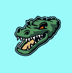 Crocodile Vector illustration. Crocodile icon sketch art image