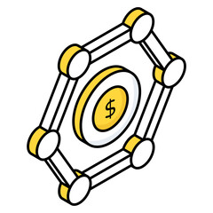 A trendy vector design of chemical structureA trendy vector design of chemical structure