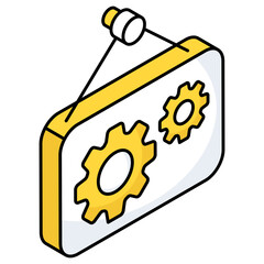 An icon design of maintenance board 