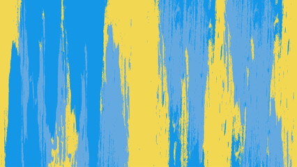 Abstract Bright Yellow Blue Paint Grunge Texture Background