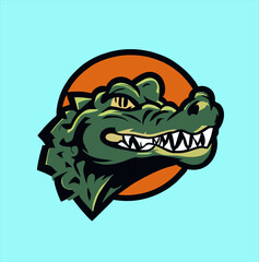 Crocodile Vector illustration. Crocodile icon sketch art image