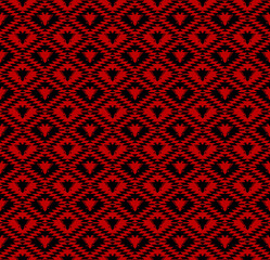 Folk Albanian patterns eagle symbol, textil