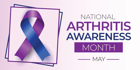 National Arthritis Awareness Month. Month-long annual celebration to bring awareness to arthritis disease. Vector banner.
 - obrazy, fototapety, plakaty