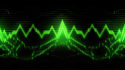 abstract geometric punk rock sound wave hd pattern wallpaper, neon green lighting