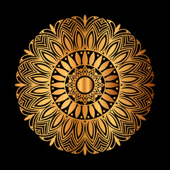 luxury golden mandala design.