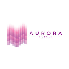 Aurora Logo, Light Wave Vector, Nature Landscape Design, Product Brand Template Illustration Icon