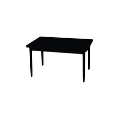 Nice Table silhouettes vector Design. Black illustration.