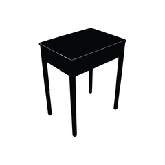 Nice Table silhouettes vector Design. Black illustration.
