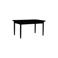 Nice Table silhouettes vector Design. Black illustration.
