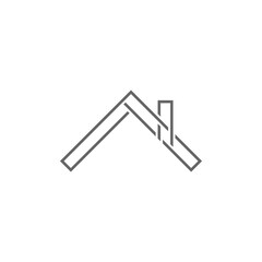 Roof of the house icon isolated on transparent background