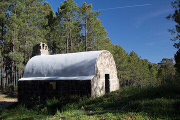 old stone church in mountains