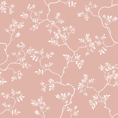 seamless pattern of branches and leaves