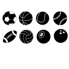 Ball icon vector set. football ball illustration sign collection. Sport symbol.