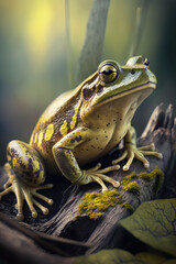 Frog's Eye View: A Close-Up Digital Art