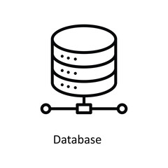 Database  Vector   outline Icons. Simple stock illustration stock