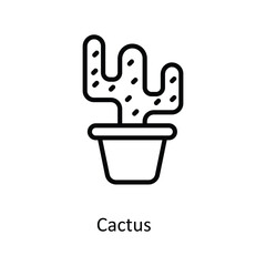 Cactus Vector   outline Icons. Simple stock illustration stock