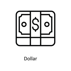 Dollar Vector   outline Icons. Simple stock illustration stock