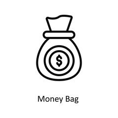 Money Bag Vector   outline Icons. Simple stock illustration stock