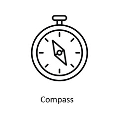 Compass Vector   outline Icons. Simple stock illustration stock