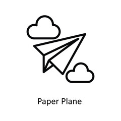Paper Plane Vector   outline Icons. Simple stock illustration stock