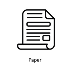 Paper  Vector   outline Icons. Simple stock illustration stock