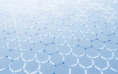 Fototapeta premium Hexagonal structure background, 3d rendering.
